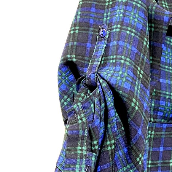 Gap Womens Plaid Long Sleeve Top With Button Details Size S - Picture 3 of 9